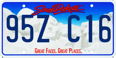 SD license plate 95ZC16