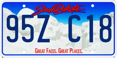 SD license plate 95ZC18