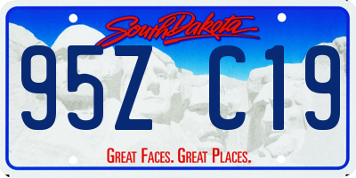 SD license plate 95ZC19