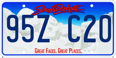 SD license plate 95ZC20