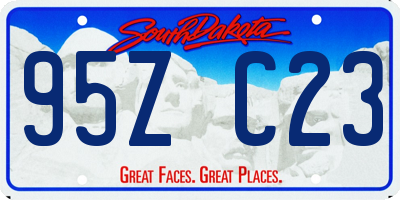 SD license plate 95ZC23