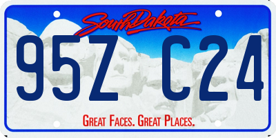 SD license plate 95ZC24