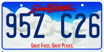 SD license plate 95ZC26