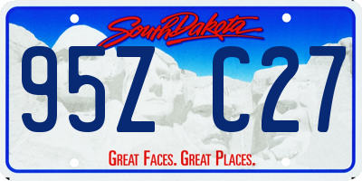 SD license plate 95ZC27