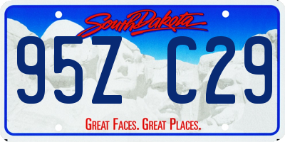 SD license plate 95ZC29