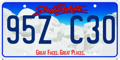 SD license plate 95ZC30