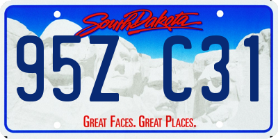 SD license plate 95ZC31