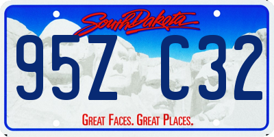 SD license plate 95ZC32