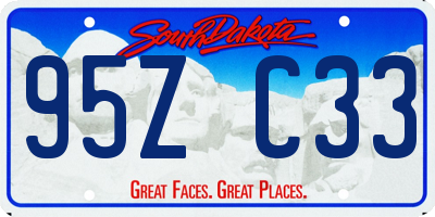 SD license plate 95ZC33
