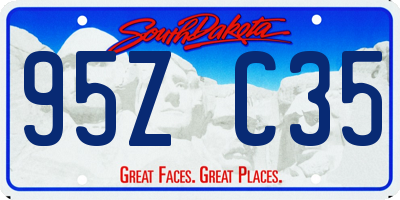 SD license plate 95ZC35