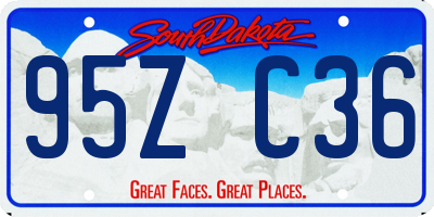 SD license plate 95ZC36