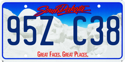 SD license plate 95ZC38