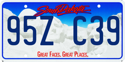 SD license plate 95ZC39