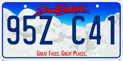 SD license plate 95ZC41