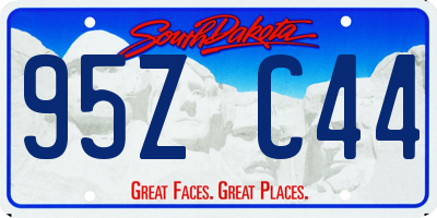 SD license plate 95ZC44