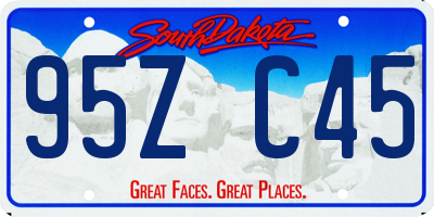 SD license plate 95ZC45