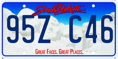 SD license plate 95ZC46