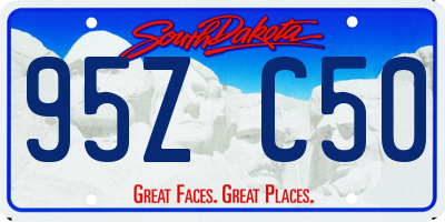 SD license plate 95ZC50