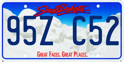 SD license plate 95ZC52