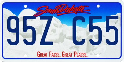 SD license plate 95ZC55