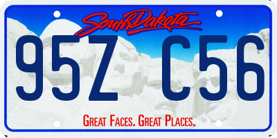 SD license plate 95ZC56