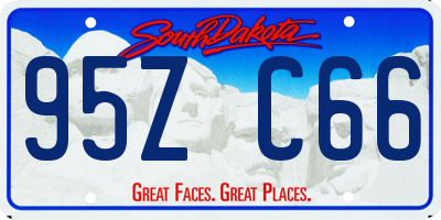 SD license plate 95ZC66