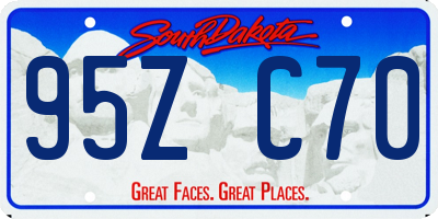 SD license plate 95ZC70