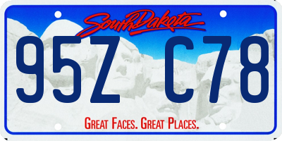 SD license plate 95ZC78