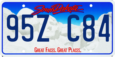 SD license plate 95ZC84