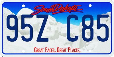 SD license plate 95ZC85