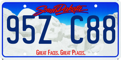 SD license plate 95ZC88