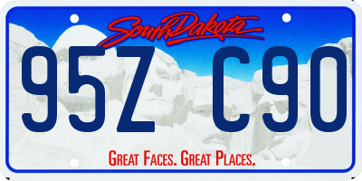 SD license plate 95ZC90
