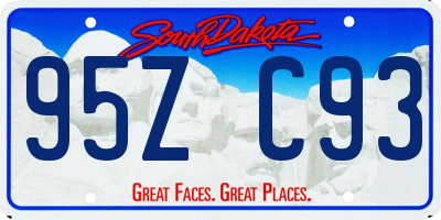 SD license plate 95ZC93