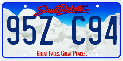 SD license plate 95ZC94