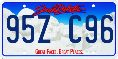 SD license plate 95ZC96