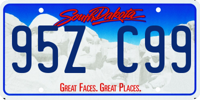 SD license plate 95ZC99