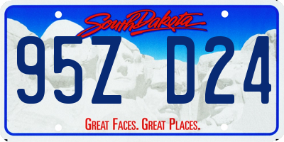 SD license plate 95ZD24