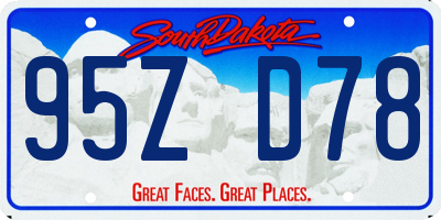 SD license plate 95ZD78