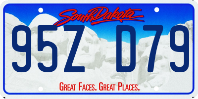 SD license plate 95ZD79