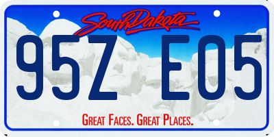 SD license plate 95ZE05