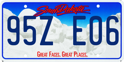 SD license plate 95ZE06