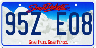 SD license plate 95ZE08