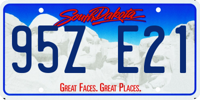 SD license plate 95ZE21