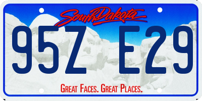 SD license plate 95ZE29