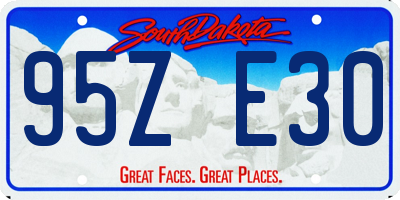 SD license plate 95ZE30