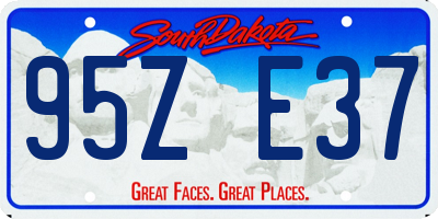 SD license plate 95ZE37
