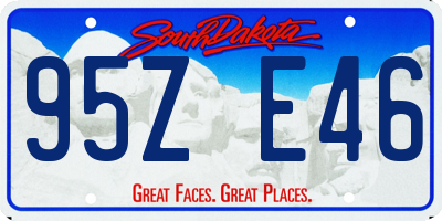 SD license plate 95ZE46