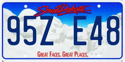 SD license plate 95ZE48