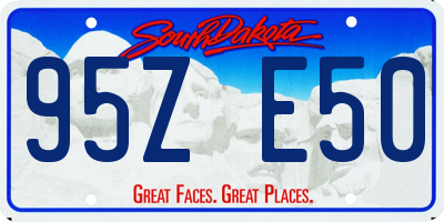 SD license plate 95ZE50