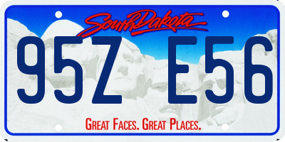 SD license plate 95ZE56